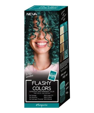 Neva Flashy Color Turquoise 100ml Vegan Direct Applied Hair Dye