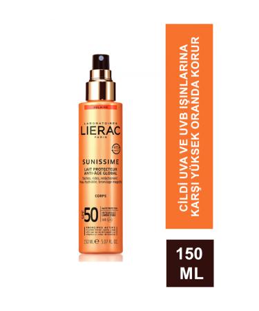 Lierac SUNISSIME PROTECTIVE MILK SPF30 Global Anti-Aging Energizing Sun Milk 150 ML