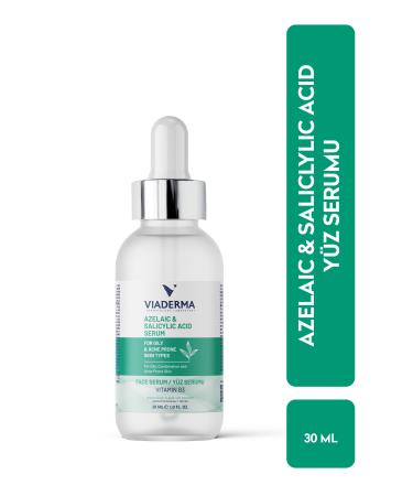 Viaderma Azelaic & Salicylic Acid Serum Face Serum for Oily Acne Prone Skin Types 30 ml