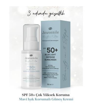 Jeuvenile SPF 50+ Blue Light Protection Sunscreen (Ectoin Hyaluronic Acid Niacinamide) - Buy Online on GoSupps.com