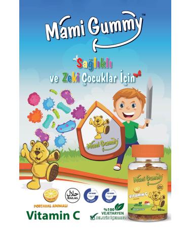 Mami Gummy Mamigummy Kids Gummies 60 Pieces Chewable Gummy Jelly with Vitamin C Orange Flavor - Buy Online on GoSupps.com