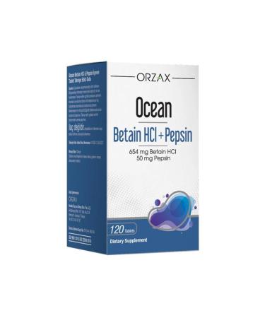 Ocean Orzax Ocean Betaine HCI + Pepsin Food Supplement 120 Tablets