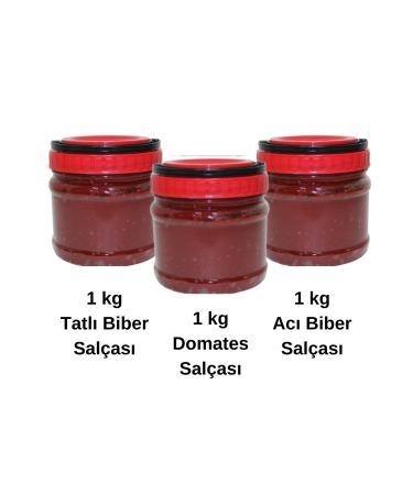 GAZ ANTEP LOCAL 1 kg Tomato Paste + 1 kg Sweet Pepper Paste + 1 kg Hot Pepper Paste