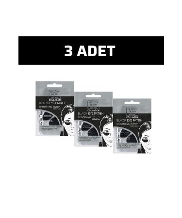 BEAUTY DERM Under Eye Mask Black Collagen Anti-Dark Circle 3 Pieces