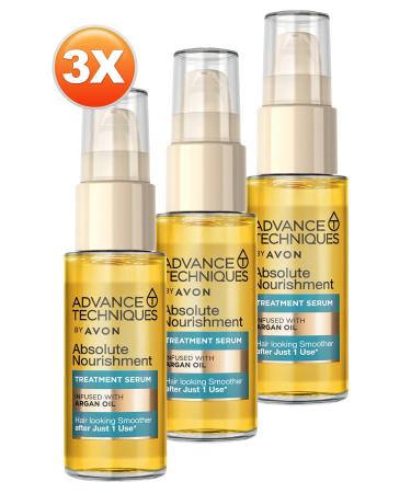 Avon Advance Techniques Nourishing Hair Serum with Argan Oil 30 Ml. Triple Set - Buy Online on GoSupps.com