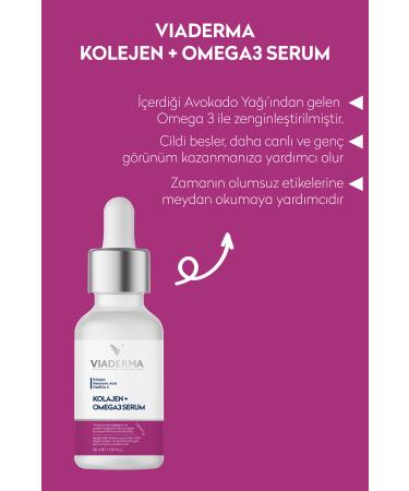 Viaderma Collagen & Omega3 Anti-Wrinkle Serum 30 ml Nourishes Younger Looking Skin - Buy Online on GoSupps.com