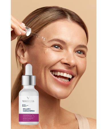 Viaderma Collagen & Omega3 Anti-Wrinkle Serum 30 ml Nourishes Younger Looking Skin - Buy Online on GoSupps.com