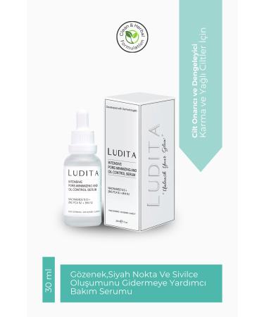 LUDITA Pore Blackhead and Acne Removal Helping Care Serum Niacinamide 10% + Zinc Pca1%