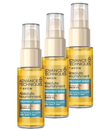 Avon Advance Techniques Nourishing Hair Serum with Argan Oil 30 Ml. Triple Set