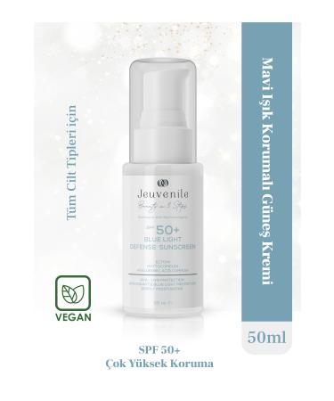 Jeuvenile SPF 50+ Blue Light Protection Sunscreen (Ectoin Hyaluronic Acid Niacinamide)