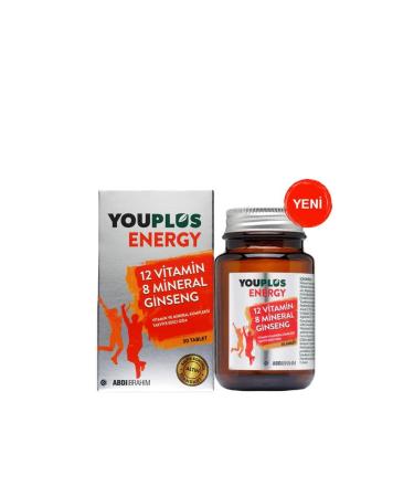 Youplus Energy Vitamin and Mineral Complex 30 Tablets