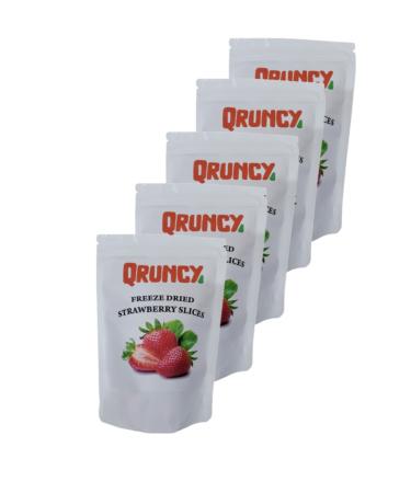 Qruncy Set of 5 - Freeze Dry Strawberry Slices (5pcs X 15g)