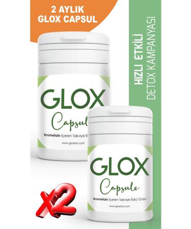GLOX Bromelain Rapid Detox Capsules 2 Boxes 2 Months