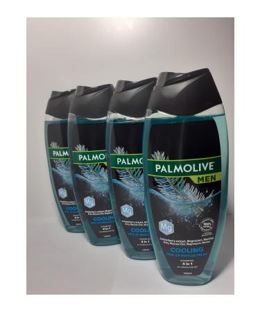 Palmolive Men Cooling 4 in 1 Magnesium and Menthol Cooling Shower Gel 500 ml x 4 Pieces
