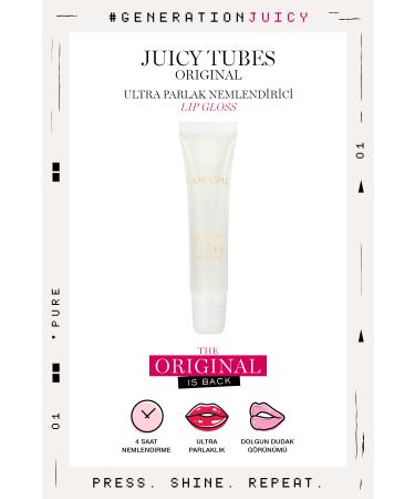 Lancome Juicy Tubes Moisturizing Lip Gloss 01 Pure 3605972352163