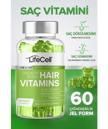 Lifecell Hair Vitamins Vitamin C Biotin Zinc - Hair Vitamin - Food Supplement