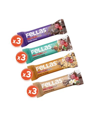 Fellas Protein Bar 32g Mixed Box 12 Pieces (4 Types)