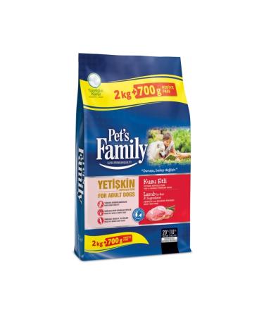 Pets Family Lamb Adult Dog Food 2000 + 700 Gr.