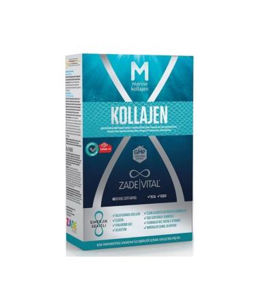 Zade Vital Collagen Food Supplement 40 Herbal Hard Capsules ZADE VITAL