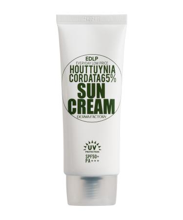 DERMA FACTORY Hybrid Vegan Sun Cream with Houttuynia Cordata for Sensitive Skin Derma Factory Sun Cream 50 gr
