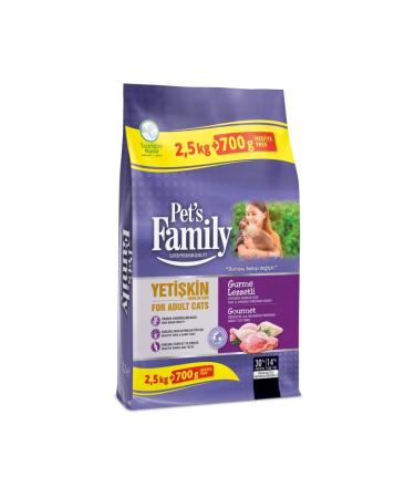 Pets Family Gourmet Adult Cat Food 2500 + 700 Gr.