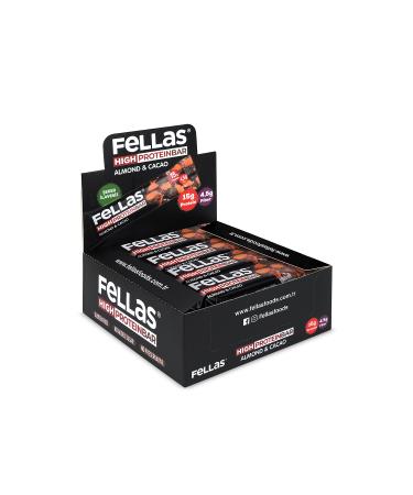 Fellas High Protein Bar - Almond and Cocoa 45 gr x 12 Pieces