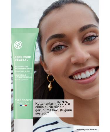 Yves Rocher SEBO PURE VEGETAL GEL CREAM ACNE PRONE SKIN-ZINC-HERBAL SALICYLIC ACID-ALLANTOIN-40G KEYON1238 - Buy Online on GoSupps.com