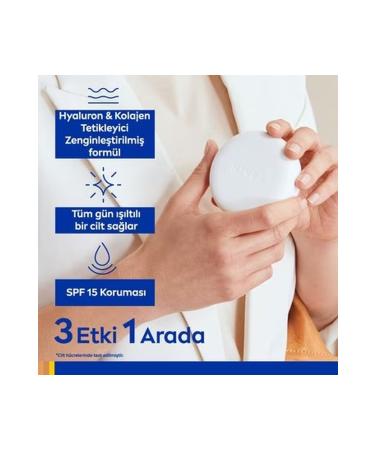 NIVEA Anti-Aging Hyaluronic Acid Tone-Equalizing SPF15 Tinted Medium Tone Face Care Cream 02-15 ml - Buy Online on GoSupps.com