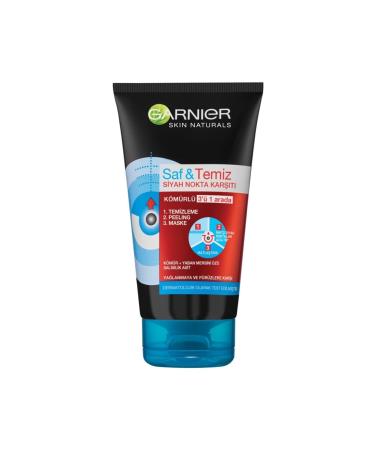 Garnier Pure Clean Anti-Blackhead Charcoal 3 in 1 50ml - Buy Online on GoSupps.com