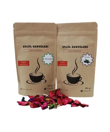 September Coffees Pistachio and Black Mulberry Flavored Turkish Coffee 2x200 Gr + Free Scale