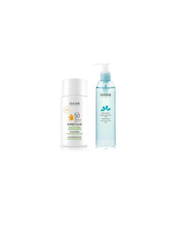 Babe Super Fluid Matificante Matifiant Spf50 Waterproof Sunscreen 50ml & Micellar Gel 90ml