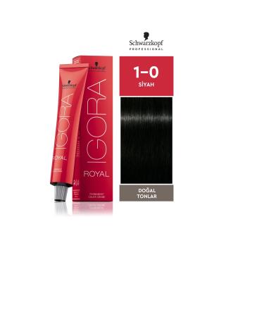 Schwarzkopf professional Igora Royal Natural Tones 1-0 Black 60 ml