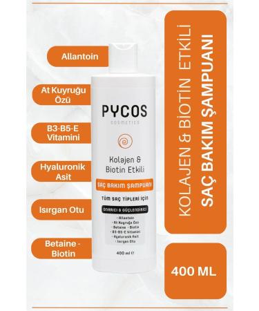 PYCOS COSMETICS Pycos Anti-Hair Loss Fast Hair Growth Care Shampoo 400ml - Sulfate-Salt Free