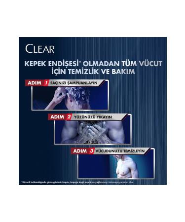 Clear Men 3 In 1 Shampoo & Shower Gel Purifying Charcoal For Hair Face Body 350 ml - Buy Online on GoSupps.com