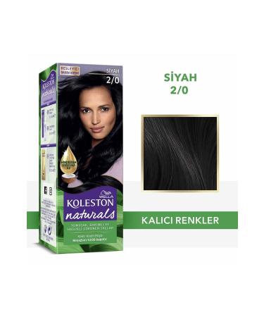 Wella Koleston Naturals Hair Dye 2/0 Black - Buy Online on GoSupps.com