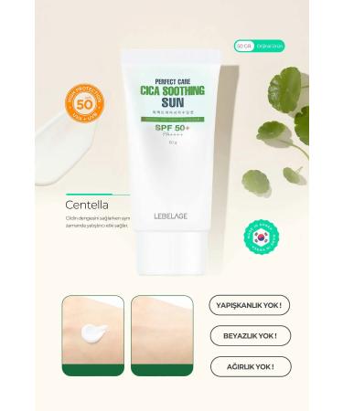 LEBELAGE Skin Sunscreen Cica Soothing Sun Spf 50+ Pa++++ 50gr - Buy Online on GoSupps.com