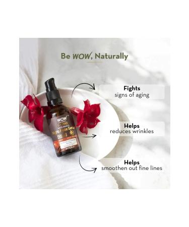 WOW Skin Science Anti-Aging Night Face Serum- 5 Natural Ingredients-Oil-Free Anti-Wrinkle Anti-Dullness 50ml - Buy Online on GoSupps.com