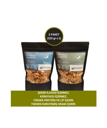 nutaso nutrition taste solutions Pecan Granola (320 g) Coco Granola (320 g)