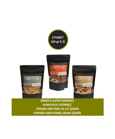 nutaso nutrition taste solutions Pecan Choco Salty Granola (60 gr x 3)