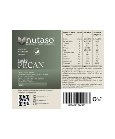 nutaso nutrition taste solutions Introduction Package - Mix Granola (60 GR X 5) (PECAN CHOCO SALTY COCO BERRY GRANOLA) - Buy Online on GoSupps.com