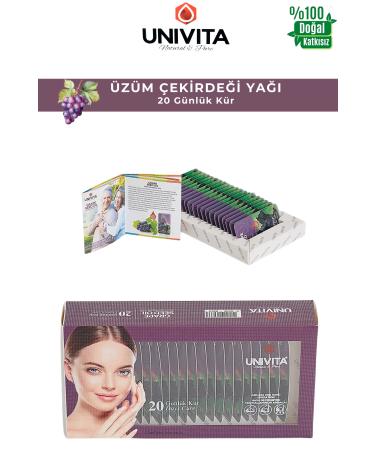 Univita 0 Natural Additive-Free Grape Seed Oil - 20 Day Care Cure