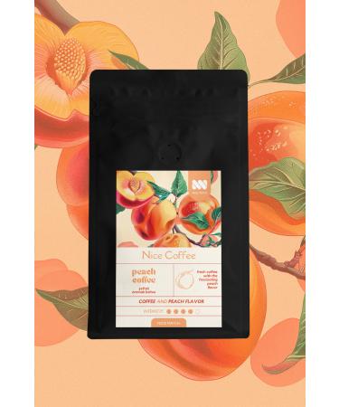 Nice Match Peach Coffee Peach Flavored Coffee Filter Coffee 200 Gr