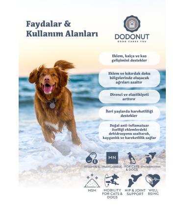 DODONUT Happyhips Joint and Muscle Health for Cats and Dogs Glucosamine Dietary Supplement 60 Tablets - Buy Online on GoSupps.com