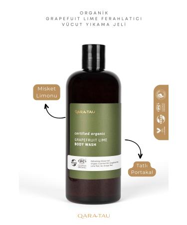 qaratau Organic Grapefruit Lime Refreshing Body Wash 400ml - Buy Online on GoSupps.com