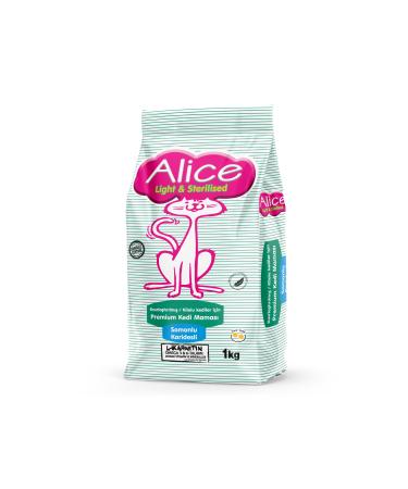 Alice Light & Sterilised - Premium Food for Sterilised / Overweight Cats with Salmon and Shrimp 1kg - Buy Online on GoSupps.com