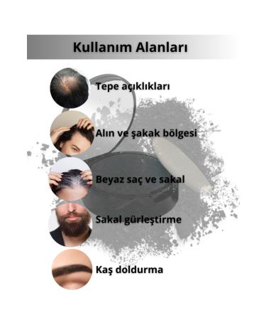 Topaxx 2 PCS Black 14gr Water-Resistant Hair Beard Plumper Baldness Concealer Powder - Buy Online on GoSupps.com