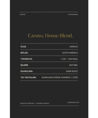 EGRO Caruso House Blend - 250 G Filter Coffee & Bean Coffee - Buy Online on GoSupps.com