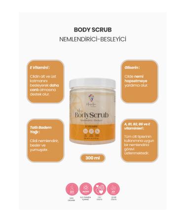 MaryAnn Cosmetic Body Scrub Moisturizing and Nourishing Vitamin E Body Peeling 300 ml - Buy Online on GoSupps.com
