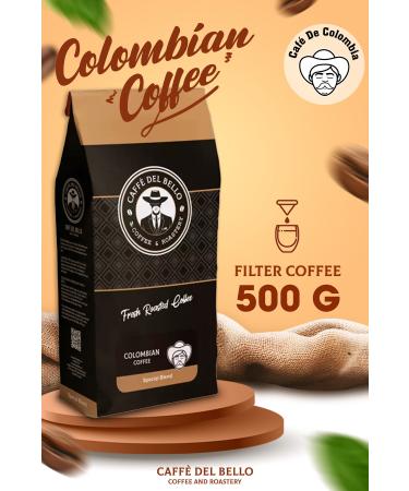 Caffe Del Bello Colombian Filter Coffee 500 Gr. (BEANS OR GROUND) - Buy Online on GoSupps.com