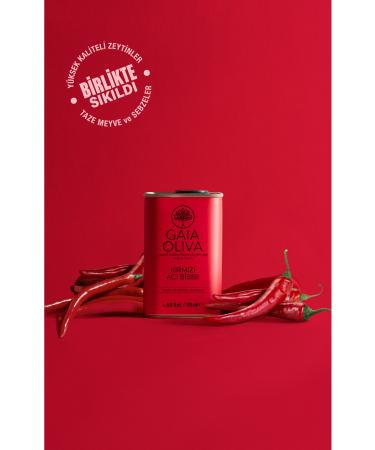 Gaia Oliva Red Hot Pepper Flavored 175 ml Extra Virgin Olive Oil (NEW HARVEST)